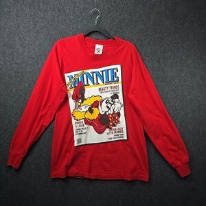 Vintage 90s Minnie Mouse Disney Magazine Cover Red Graphic T-shirt Made in USA